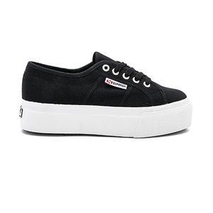 Black platform Superga sneakers
